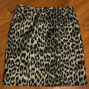 REBECCA MOSES Leopard Print Sz 4 Skirt